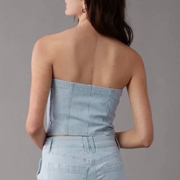 American Eagle Striped Crop Top - Picture 2 of 6